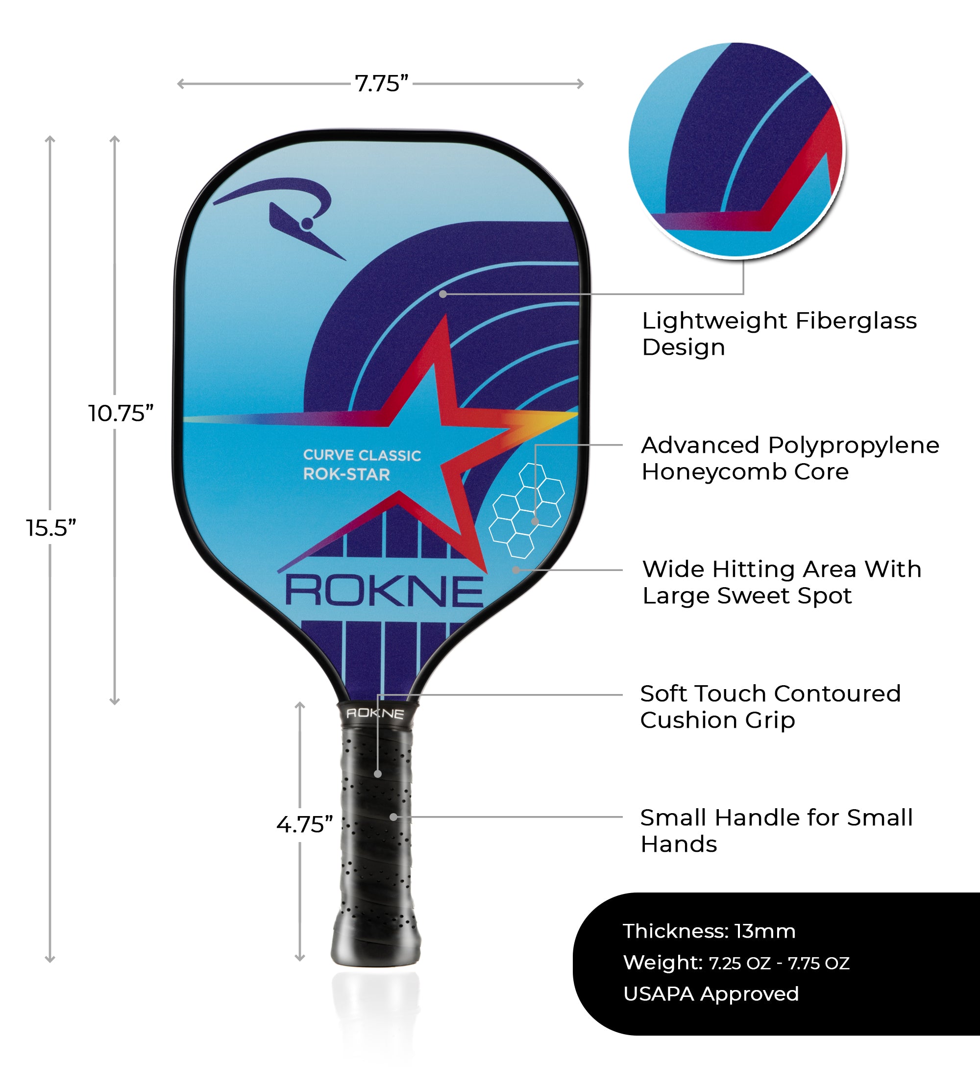 CURVE CLASSIC ROK-STAR (KIDS PADDLE)