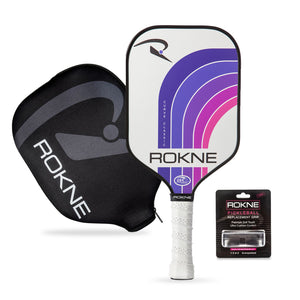 ROKNE Curve Classic Pickleball Paddle - Northern Sky (Paddle Cover & Replacement Grip Included)
