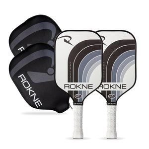 ROKNE Curve Classic Pickleball Paddle Set - The Storm Set (Paddle Covers Included)