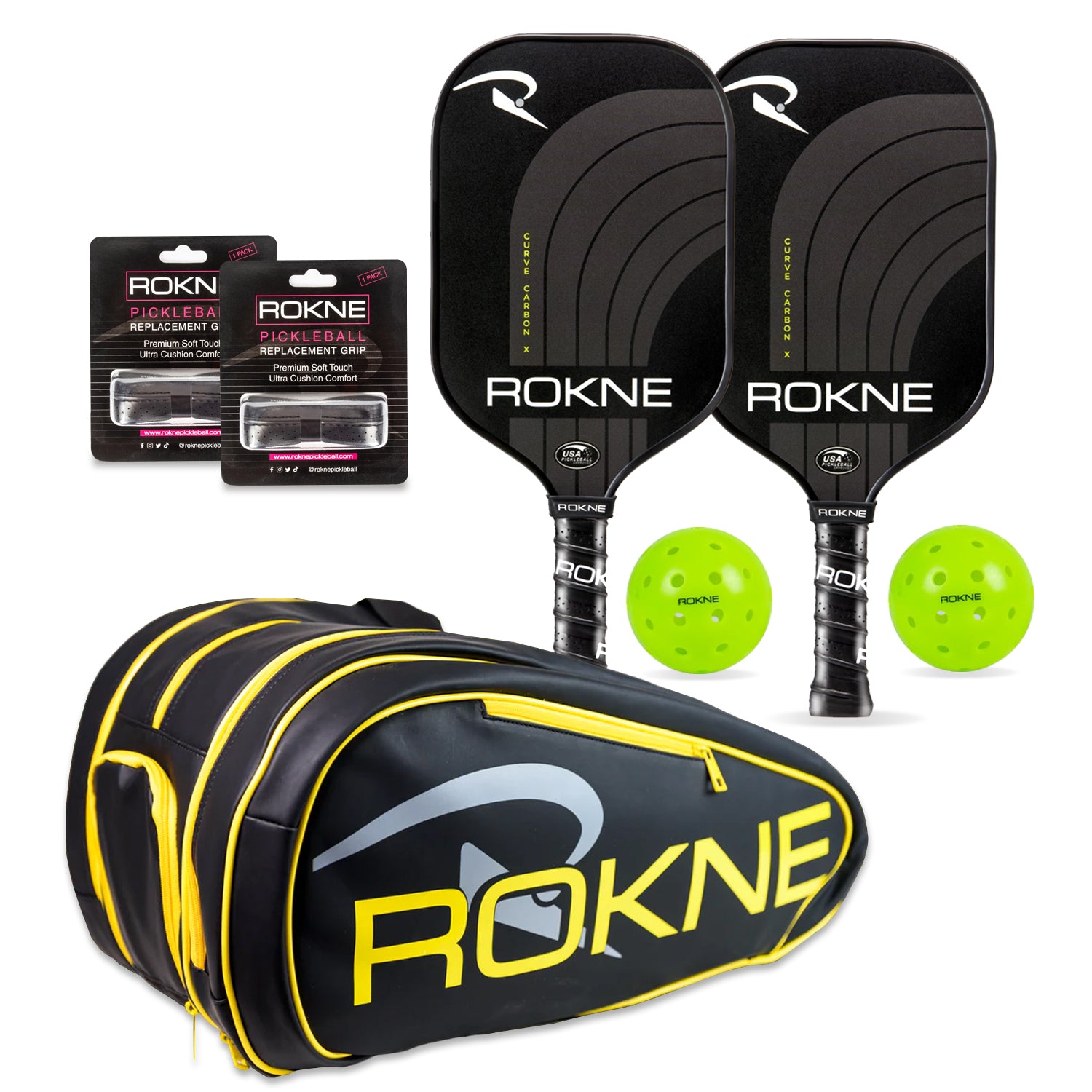 ROKNE Carbon X Pickleball Paddle and Bag Tournament Set