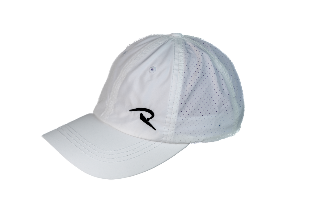 White mesh performance baseball hat