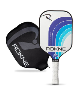 ROKNE Curve Classic Pickleball Paddle - Deep Sea (Paddle Cover Included)