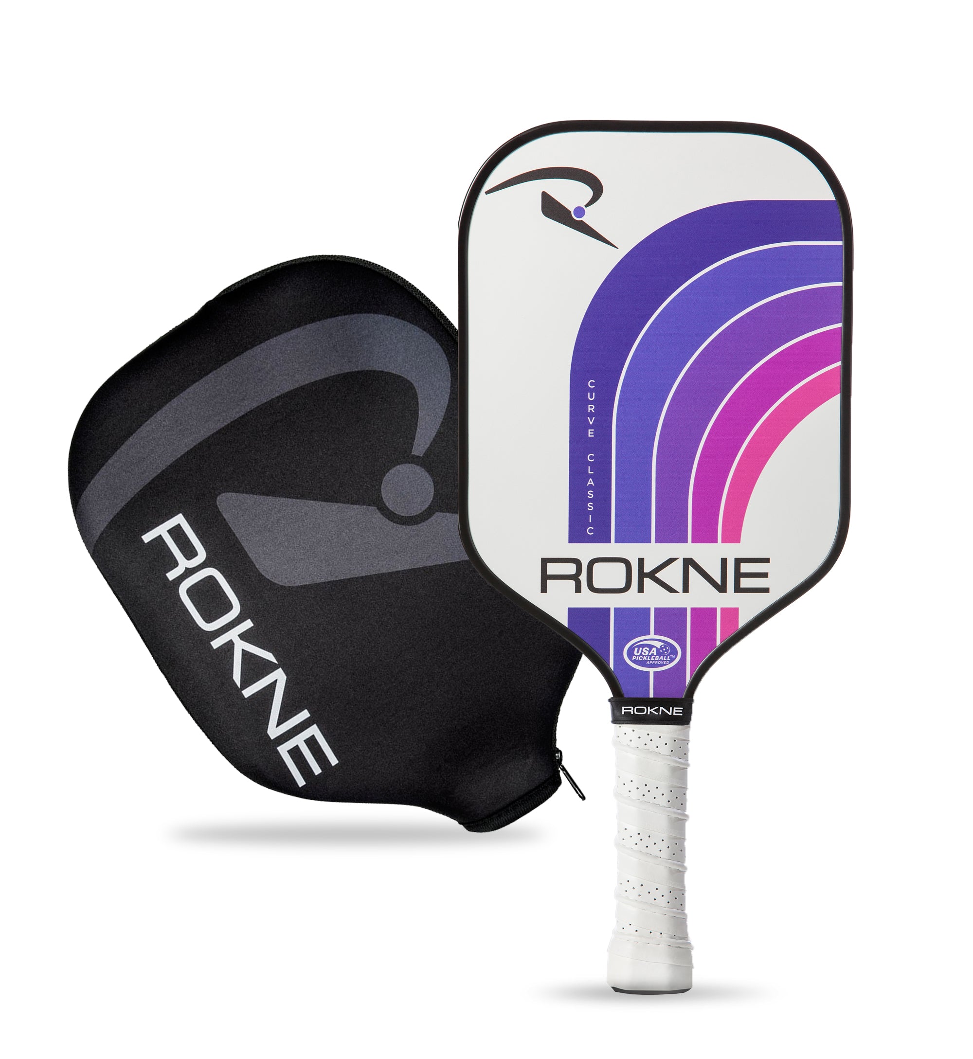 ROKNE Curve Classic Pickleball Paddle - Northern Sky (Paddle Cover Included)