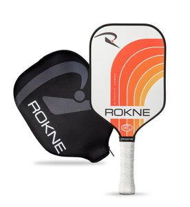 ROKNE Curve Classic Pickleball Paddle - Tangerine (Paddle Cover Included)